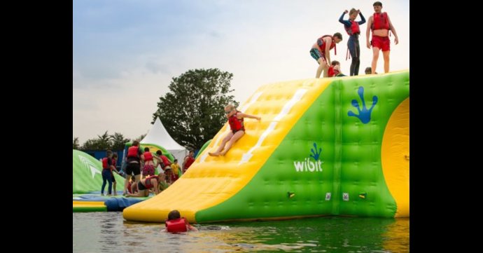New Aquaventure inflatable water park opening at Cotswolds beach