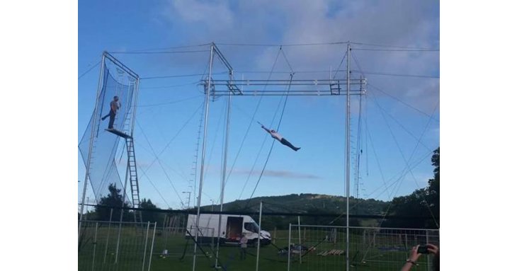 Try out the Flying Trapeze at Pittville Park this summer.