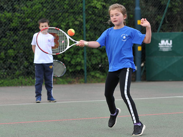 Children can learn or improve their tennis skills at East Glos Club, this October half term.