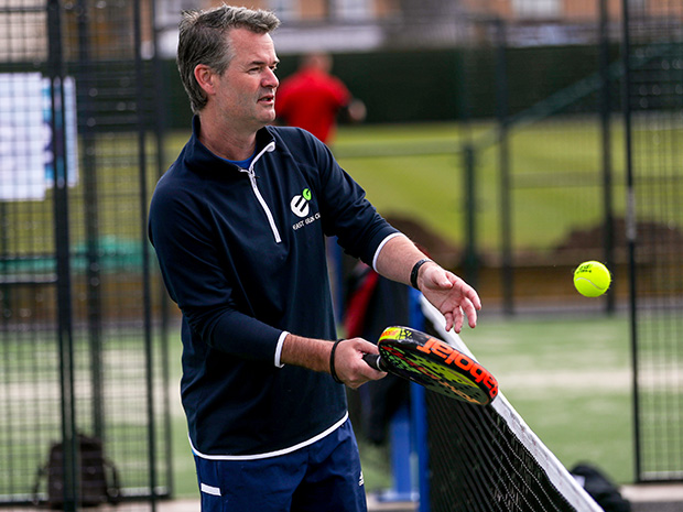 East Glos Club's new padel manager, Kingsley Harris, also offers padel coaching for all ages and abilities.