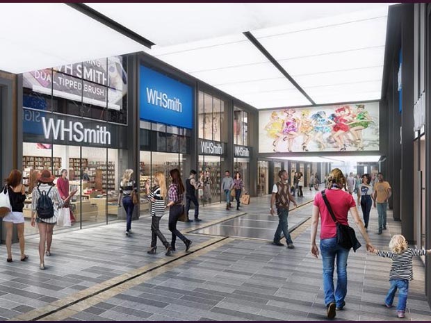 Artists impression of what King's Walk Gloucester will look like when it is transformed in 2019