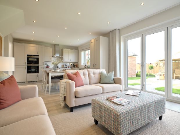 The open plan kitchen and dining area is perfect for families.