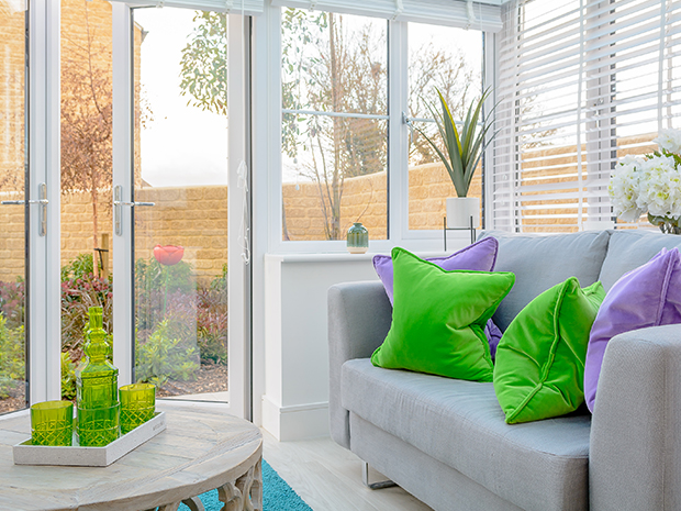 With a sociable layout, the conservatory leads directly onto the kitchen, lounge and out into the garden.