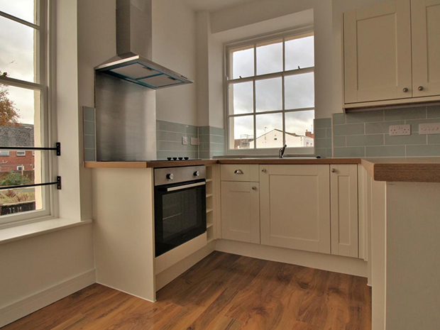 Each apartment benefits from a modern kitchen with a high-spec finish.