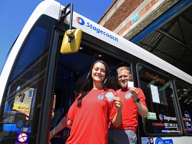 Stagecoach West shows support for England World Cup team