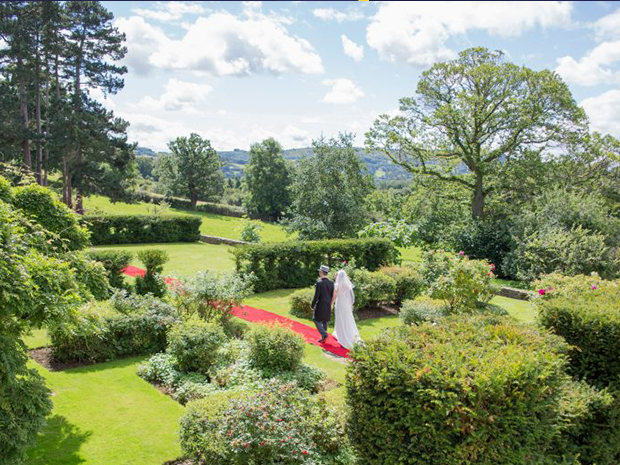 Couples have the option of tying the knot in the beautiful grounds, boasting breathtaking views of the surrounding countryside.  Nikki Kirk Photography