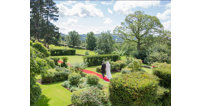 Couples have the option of tying the knot in the beautiful grounds, boasting breathtaking views of the surrounding countryside.  Nikki Kirk Photography