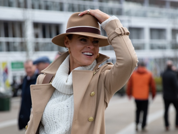 Jade Holland Cooper, fashion designer, businesswoman and founder of fashion label Holland Cooper, at Cheltenham Racecourse.