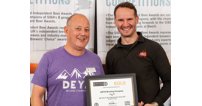 DEYAs Steady Rolling Man pale ale is officially the best independent craft beer in a bottle or can in the Wales and west region. Ian Moore left, representing Deya.
