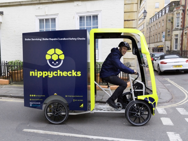 Environmentally conscious customers who call nippychecks will soon see their plumbers arrive on electric bikes.
