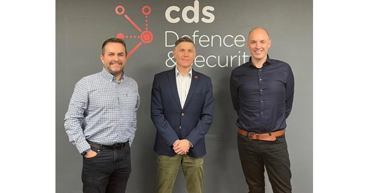 CDS DS managing director Richard Bradley left with Ubi-Tech managing director Richard Lee and Bailie Group chief executive Fergus Bailie far right.