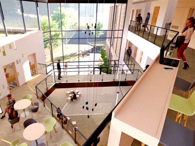 The Gloucestershire Applied Digital Skills Centre currently being built at Cirencester College.