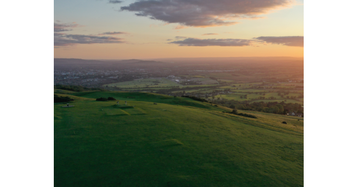 Cleeve Hill Gold Club, looking out over Gloucestershire towards Cheltenham. &copy; cookiejargolf.com.