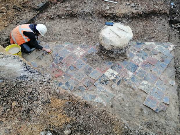 Medieval tiled floor is uncovered at £107 million Gloucester development