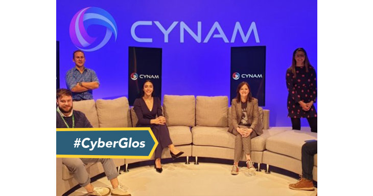 Looking back at CyNam 20.3 Ben Heathfield, of Bamboo Technology Group Ltd, Chris Dunning-Walton, managing director at InfoSec People Ltd, Lauren Bennett, student at Wyedean School and CyberFirst ambassador, Clare Bourne, Operations and Innovation Manager at CyNam and Madeline Howard, Global Information Security co-ordinator at Sage and a director of CyNam.