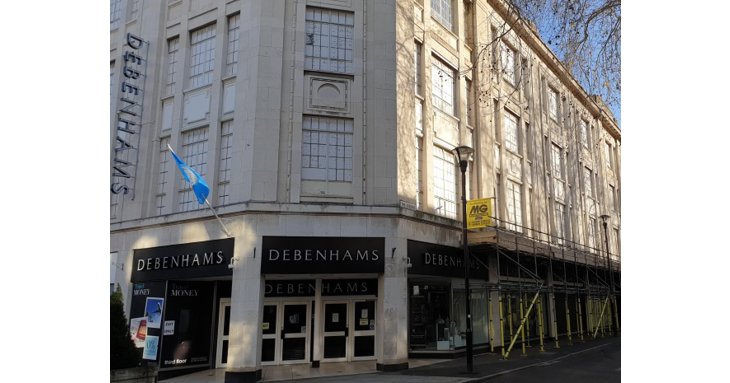 The former Debenhams store in Gloucester, from Northgate Street.