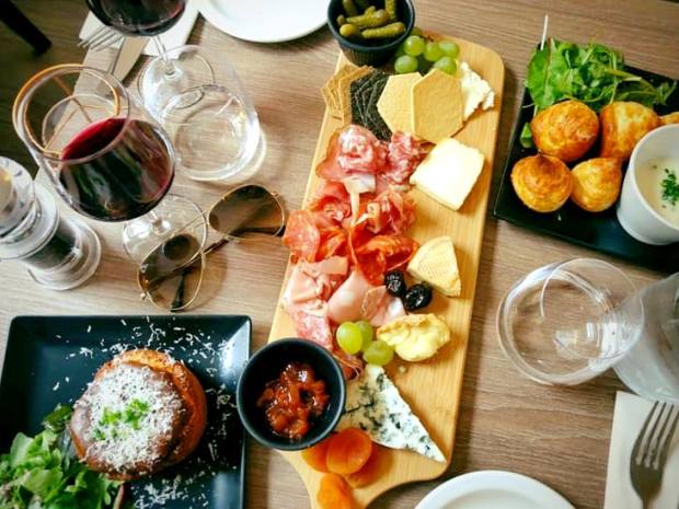 A feast underway at French restaurant Domain 16, 16 Regent St, Cheltenham.