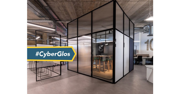 Inside Cheltenham cyber-focused workspace Hub8 in the town's Brewery Quarter.