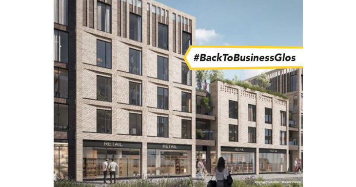 An artist's impression of the new buildings now given permission to be built along Market Parade in Gloucester as part of The Forum development.