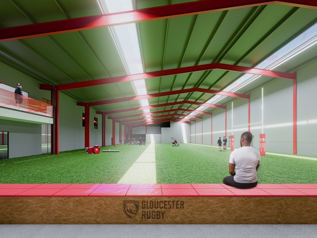 An artists impression of the new facilities next door to Kingsholm Stadium, which will open the venue up to regular womens rugby matches. Images courtesy of www.shove-media.com.