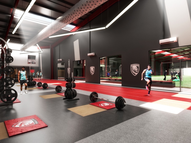 An artists impression of the new facilities next door to Kingsholm Stadium, which will open the venue up to regular womens rugby matches. Images courtesy of www.shove-media.com.