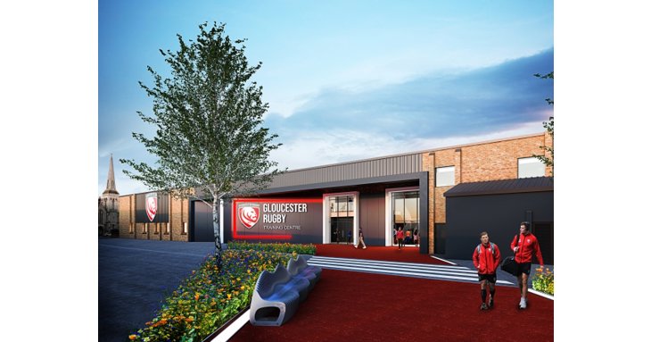 An artists impression of the new facilities next door to Kingsholm Stadium, which will open the venue up to regular womens rugby matches. Images courtesy of www.shove-media.com.