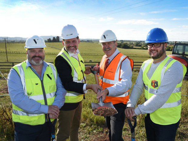 Mark Price, managing director of Vitruvius Management Services, David Owen, chief executive of GFirst LEP, Russell Marchant, vice-chancellor of Hartpury University and principal of Hartpury College and Ben Treleaven, managing director of ISO Spaces.
