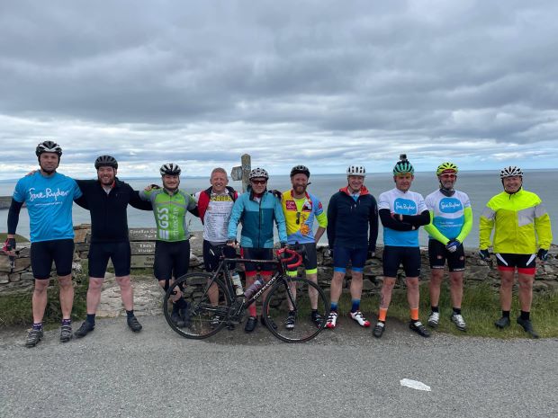 Businessmen complete gruelling 17-hour bike ride for charity