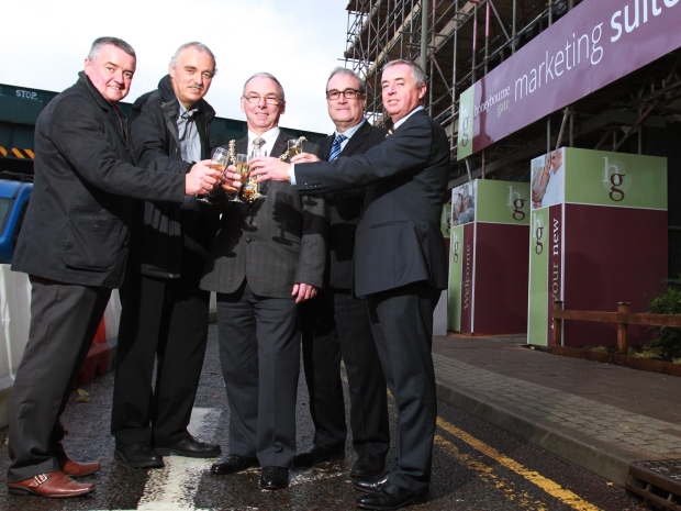 Tony Markey far leftand Paul Markey far rightof the Markey Group with then Mayor of Chelteham, Cllr Simon Wheeler, former council leader Steve Jordan and Stephen Ladyman of Oak Retirement at the opening of Honeybourne Place, Cheltenham.Paul Markey