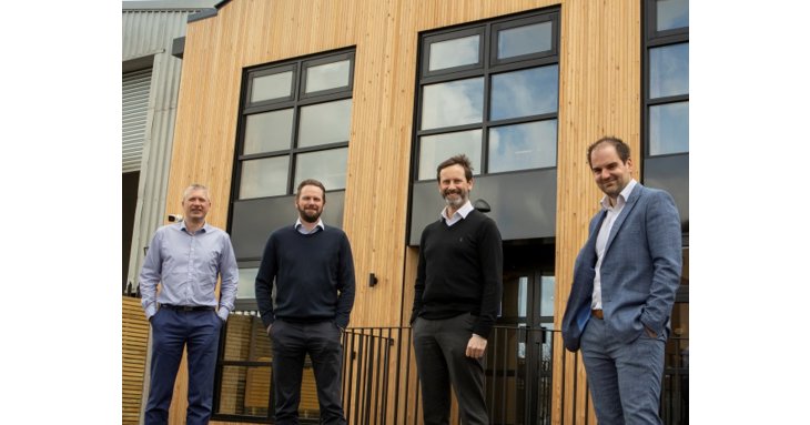 Rob Stokes, Iain Mason, Jon Lacey, Michael Blaken of Optimum, which is continuing its expansion into Gloucestershire.
