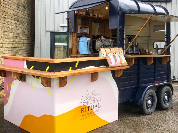Ritual Coffee sets up shop outside its headquarters at Unit 31 - 32, Lansdown Industrial Estate, Gloucester Rd.