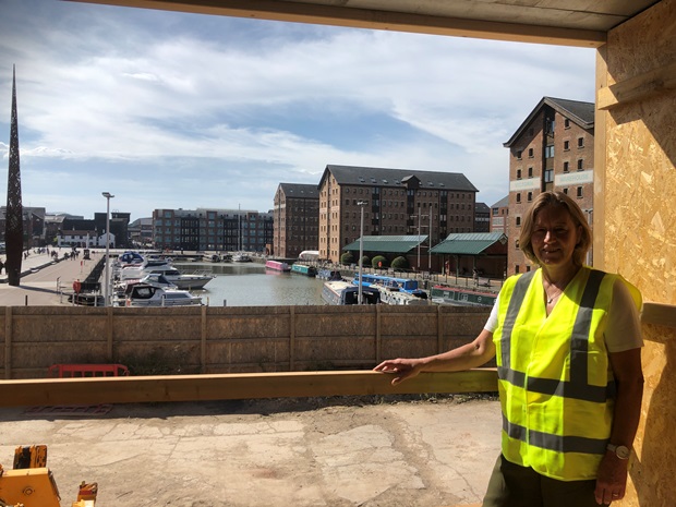 Sarah Mansfield, co-founder of Ladybellegate Estates, which has started work on the much anticipated Gloucester Food Dock.
