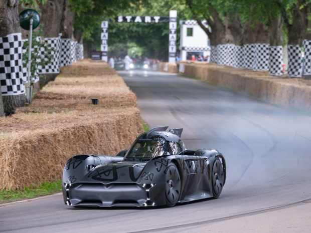 The McMurtry Spirling in action at the Goodwood Festival of Speed.