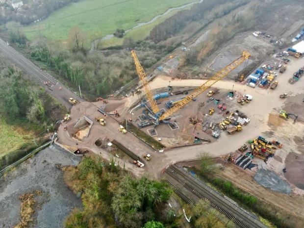 New railway bridge keeps multi-million pound Stroudwater Canal restoration on track  