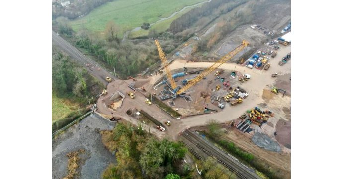 New railway bridge keeps multi-million pound Stroudwater Canal restoration on track  