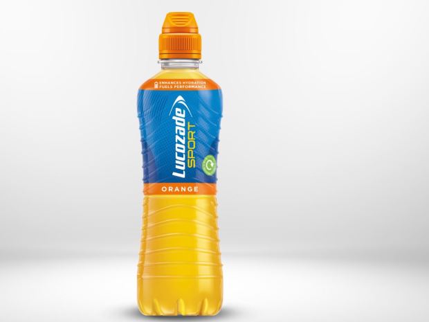 Lucozade Sport, which customer will soon be able to enjoy knowing the bottle is 100 per cent recyclable and made from 100 per cent recyclable plastics.