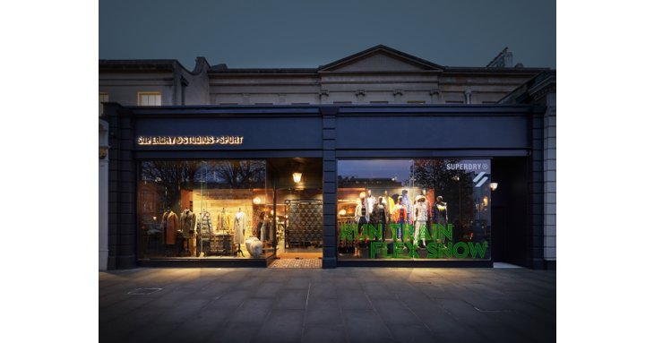 Fashion house Superdry's new Cheltenham store on The Promenade.