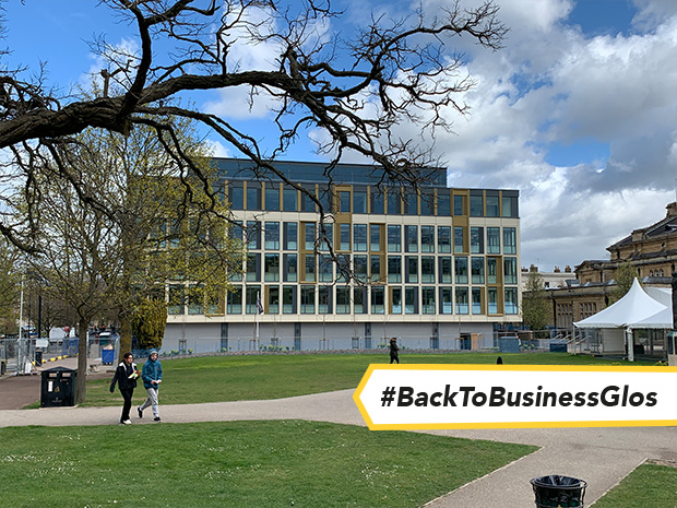 The first business to move into Cheltenham&#x2019;s Quadrangle has been revealed