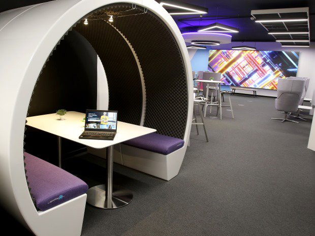 Inside Gloucestershire College’s new cyber-focused West of England Institute of Technology (WEIoT) at its Cheltenham campus.