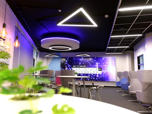 Inside Gloucestershire College's new cyber-focused West of England Institute of Technology WEIoT at its Cheltenham campus.