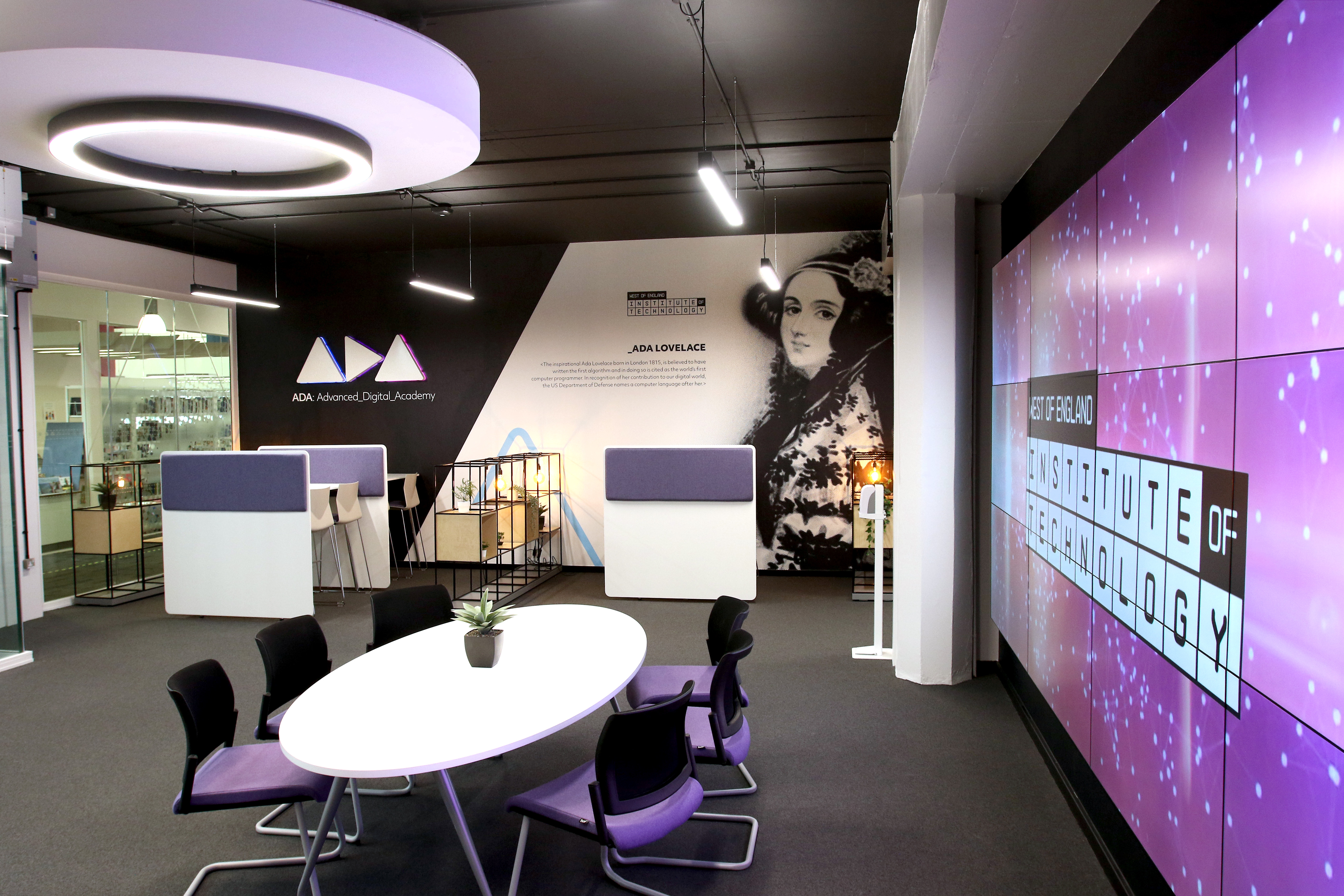 Inside Gloucestershire College's new cyber-focused West of England Institute of Technology WEIoT at its Cheltenham campus.