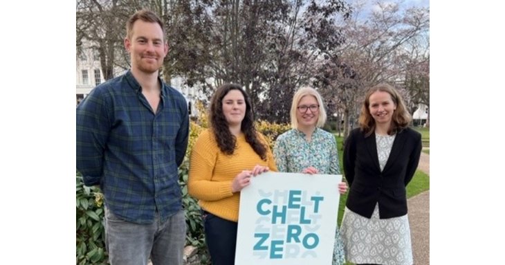 Willans Rob Nunn, Hayley Ainsworth and Hannah Wall are joined by CheltenhamZeros climate action officer, Megan Wielding-Jones, after the firm joined the scheme to achieve net zero carbon emissions by the year 2030.