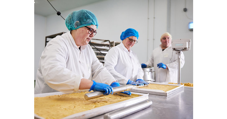 Staff hard at work at Four Anjels bakerys new Cheltenham base.