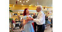 Lindyhoppers from Cheltenham Swing Dance were invited to Prince Charless home at Highgrove, near Tetbury, for a Jubilee party for local pensioners and staff from Age UK, on behalf of the Princes Foundation Trust.