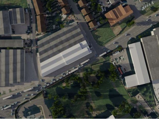 An artist's impression of Gloucester's South West Bypass from above, before the changes.