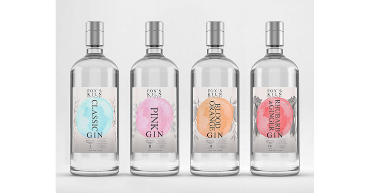 Made in Gloucester, Foxs Kiln Distillerys gin flavours include classic, raspberry and rose, rhubarb and ginger, and blood orange.