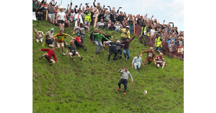 Spot some familiar local faces in the new Netflix series featuring Gloucester Cheese Rolling, on the streaming service. &copy; Netflix 2020