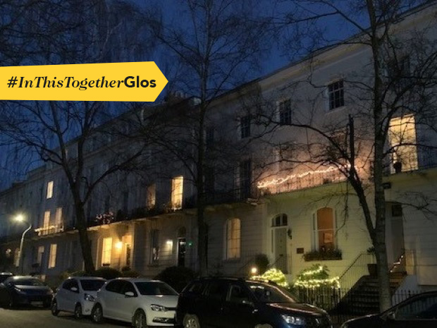 Cheltenham residents light up the streets to show solidarity during the Coronavirus lockdown