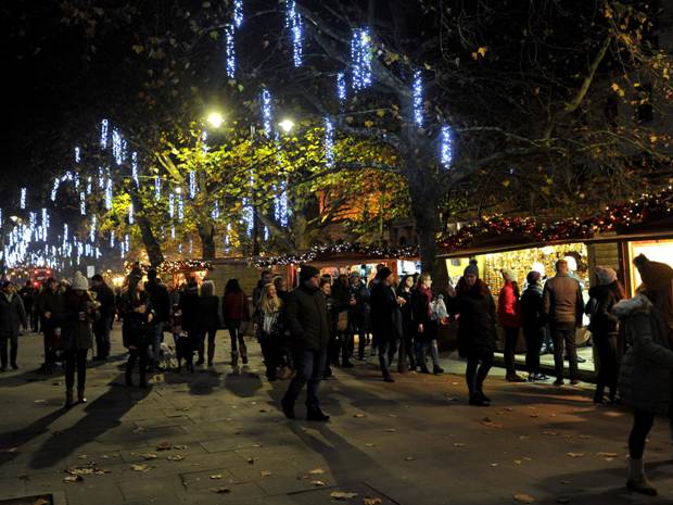 A walk along The Promenade at the Cheltenham Christmas Market will be the perfect time to try an ostrich burger or something more traditional from the German Schwenkegrill.