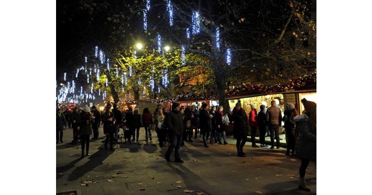 A walk along The Promenade at the Cheltenham Christmas Market will be the perfect time to try an ostrich burger or something more traditional from the German Schwenkegrill.